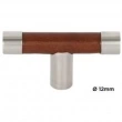 Turnstyle Designs<br />R1198 - Recess Leather, Cabinet Handle, Barrel T Bar