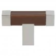 Turnstyle Designs<br />R1199 - Recess Leather, Cabinet Handle, Square T Bar