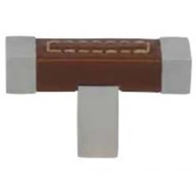 Turnstyle Designs - R1929 - Recess Leather, Cabinet Handle, Square T Bar Stitch Out