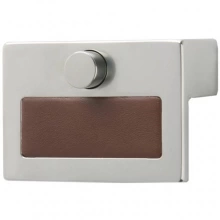 Turnstyle Designs - R1989 - Recess Leather, Push Button Cabinet Handle, Ledge