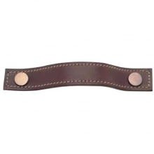 Turnstyle Designs - U1186 - Strap Leather, Cabinet Handle, Medium Button Stitched