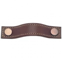 Turnstyle Designs - U1187 - Strap Leather, Cabinet Handle, Small Button Stitched
