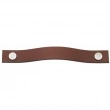 Turnstyle Designs<br />UP1185 - Strap Leather, Cabinet Handle, Large Button Plain