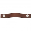 Turnstyle Designs<br />UP1186 - Strap Leather, Cabinet Handle, Medium Button Plain