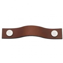 Turnstyle Designs - UP1187 - Strap Leather, Cabinet Handle, Small Button Plain