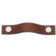 Turnstyle Designs<br />UP1187 - Strap Leather, Cabinet Handle, Small Button Plain