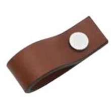 Turnstyle Designs - UP1189 - Strap Leather, Cabinet Handle, Button Loop Plain