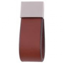 Turnstyle Designs - UP1882 - Strap Leather, Cabinet Handle, Square Loop Plain