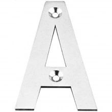 INOX Unison Hardware<br />LTIXF4A - 4" Stainless Steel Letter A with Exposed Bolt Fixing