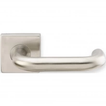 INOX Unison Hardware - SE102 TL4 - Tubular Munich Lever with SE Rosette in AISI 304 Stainless Steel