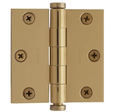 Baldwin<br />3" x 3" Square Corner Thickness .093 Single Hinge - Polished Brass Door Hinge IN STOCK 1030003I Quick Ship