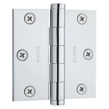 Baldwin - 3" x 3" Square Corner Thick  .093" Single Hinge  - 1030.260.I Polished Chrome Door Hinge IN STOCK Quick Ship