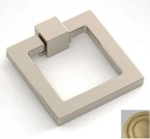 Water Street Brass  - 15623-SB - 2" Hudson Square Ring Pull Polished Satin Brass Ship
