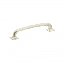 Schaub - 207-BN - Northport, Pull, Square Bases, 6" cc, Brushed Nickel