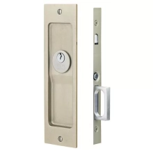 Emtek<br />2123 - Rustic Modern Rectangular Keyed Pocket Door Mortise Lock