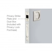 Emtek - 2136 - Square Tubular Dummy Pocket Door Lock