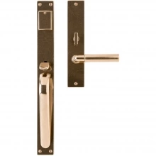 Rocky Mountain Hardware - G182/E166 - Entry Mortise Lock Set - 2" x 18" Exterior with 2" x 10" Interior Edge Escutcheons