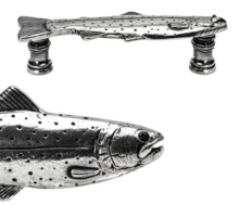 Carpe Diem Cabinet Knobs<br />2210   5"  - Trout 3" c to c large pull left