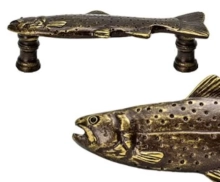 Carpe Diem Cabinet Knobs<br />2211  5"  - Trout 3" c to c large pull right 