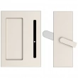 Emtek<br />222202 - Modern Rectangular Barn Door Privacy Lock and Flush Pull with Integrated Strike
