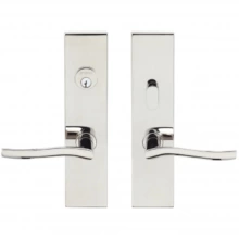 INOX Unison Hardware - SF225 MC70 - Mortise Waterfall Lever with SF Rectangular Plate