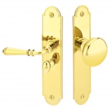 Emtek - 2290 - Arched Brass Screen Door Lock