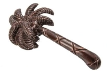 Carpe Diem Cabinet Knobs - 2352   4-1/2" - Palm tree 3" c to c vertical pull