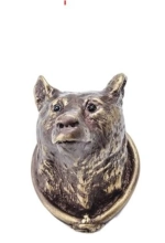 Carpe Diem Cabinet Knobs - 2500   2-1/8" - Large Bear Head knob