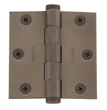 Baldwin<br />3 x 3 Square Corner .093" Thick Single Hinge  - 1030.076.I Door Hinge Lifetime Graphite Nickel IN STOCK Quick Ship