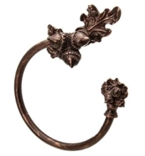Carpe Diem Cabinet Knobs<br />3110   6-1/2"  - Lodge Multi acorn swing towel ring 