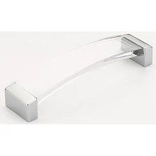 Schaub - 320-26-CL - Positano Pull, Arched, Polished Chrome, Clear, 128 mm