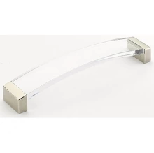 Schaub - 322-15-CL - Positano Pull, Arched, Satin Nickel, Clear, 224 mm