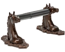 Carpe Diem Cabinet Knobs - 3813   6"  - Horse with tularosa back plate tissue post 