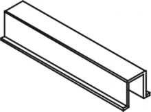 Hafele<br />403.58.916 - Fixed Panel Adjusting Profile (Door), for Silent Aluflex 80