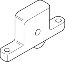 Hafele<br />404.36.020 - Lower Running Gear, Heavy Doors (250 lbs)