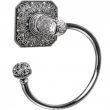 Carpe Diem Cabinet Knobs<br />4058 - Juliane Grace large swing towel smooth ring left with 131 Swarovski Crystals