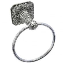Carpe Diem Cabinet Knobs - 4067 - Juliane Grace full large swing towel smooth ring with Swarovski Crystals