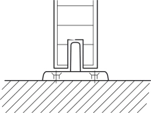 Hafele<br />407.01.997 - Lower Guide, For Door Weight: 80 kg (176 lbs.)
