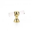 Schaub<br />411-03 - Lumiere Transitional, Adjustable T-Knob, Polished Brass, 2" dia