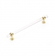 Schaub 412-03<br />Lumiere Transitional, Non-Adjustable Appliance Pull, Acrylic, Polished Brass, 12" cc