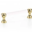 Schaub<br />414-03 - Lumiere Transitional, Adjustable Pull, Acrylic, Polished Brass, 4" cc