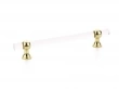 Schaub<br />416-03 - Lumiere Transitional, Adjustable Pull, Acrylic, Polished Brass, 6" cc