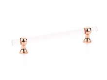 Schaub - 416-PRG - Lumiere Transitional, Adjustable Pull, Acrylic, Polished Rose Gold, 6" cc