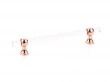 Schaub<br />416-PRG - Lumiere Transitional, Adjustable Pull, Acrylic, Polished Rose Gold, 6" cc