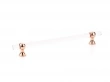 Schaub<br />418-PRG - Lumiere Transitional, Adjustable Pull, Acrylic, Polished Rose Gold, 8" cc