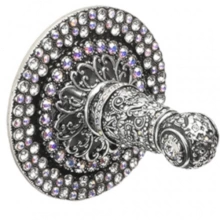 Carpe Diem Cabinet Knobs - 4269 - 4269  Juliane Grace II medium hook with Swarovski Crystals