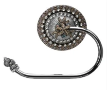 Carpe Diem Cabinet Knobs<br />4887   8-1/4"  - Coastal Living tissue holder right with Swarovski Crystals cluster
