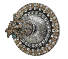 Carpe Diem Cabinet Knobs<br />4892  3 15/16" - Coastal Living Neptune large hook with Swarovski Crystal 
