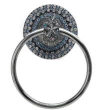 Carpe Diem Cabinet Knobs<br />4894   5-5/8"  - Coastal Living Neptune full towel ring with Swarovski Crystals 