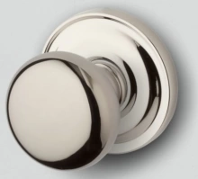 Baldwin - 5015.055.PASS IN STOCK  - Classic Knob with 5048 Rose - Passage Set, Lifetime Polished Nickel Finish 5015055PASS Quick Ship